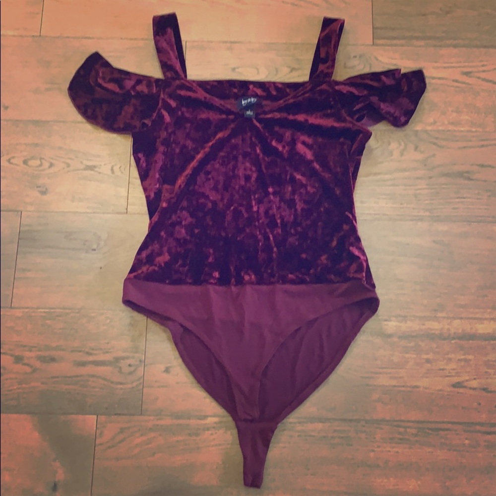 Velvet body suit